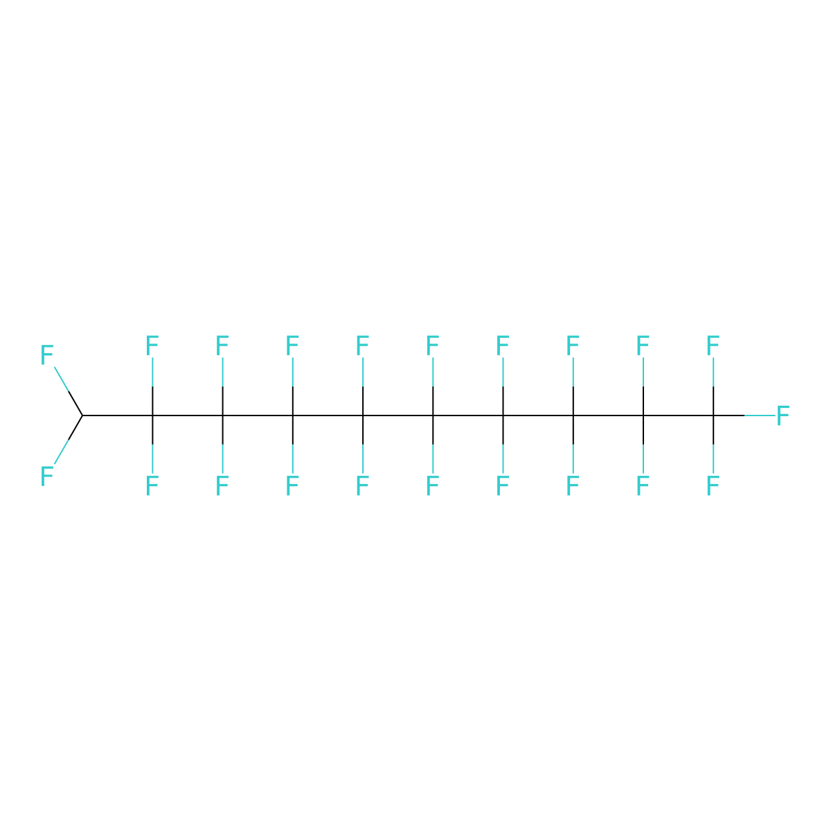 1,1,1,2,2,3,3,4,4,5,5,6,6,7,7,8,8,9,9,10,10-Heneicosafluorodecane molecular structure, CAS 375-97-3