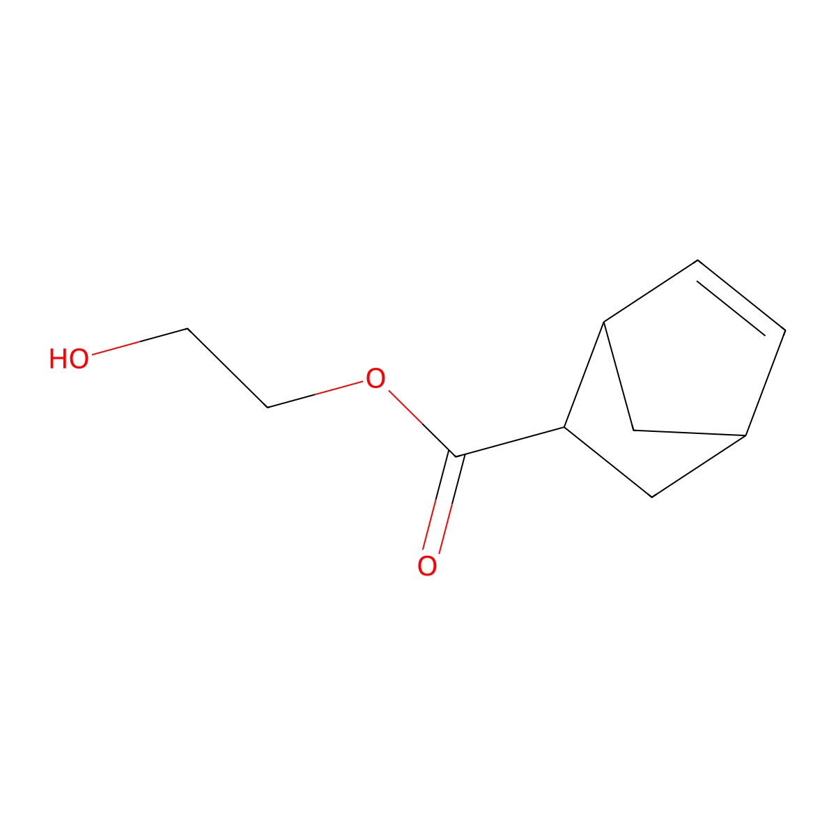 2-Hydroxyethyl bicyclo[2.2.1]hept-5-ene-2-carboxylate molecular structure, CAS 37503-42-7