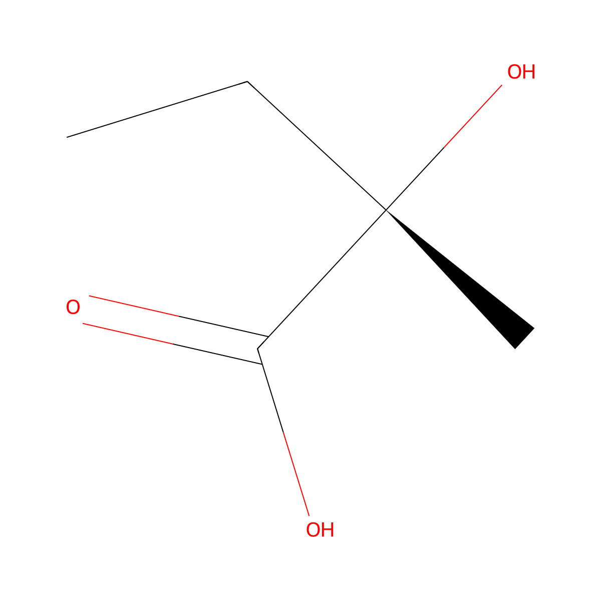 (2S)-2-hydroxy-2-methylbutanoic acid molecular structure, CAS 37505-07-0