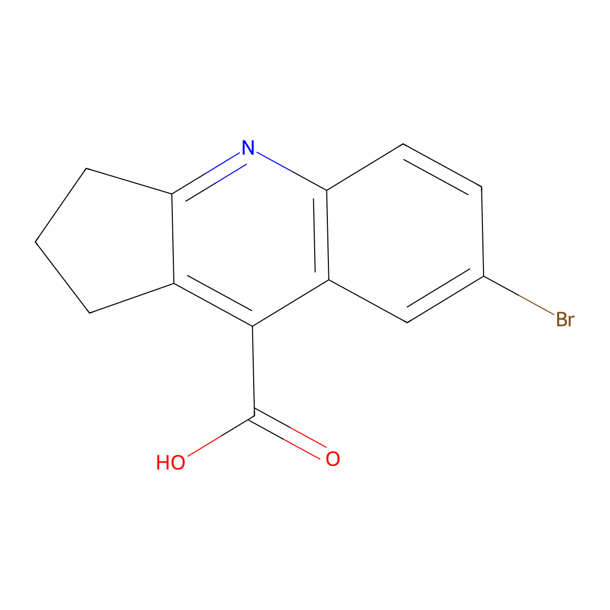 7-bromo-2,3-dihydro-1H-cyclopenta[b]quinoline-9-carboxylic acid molecular structure, CAS 37508-66-0