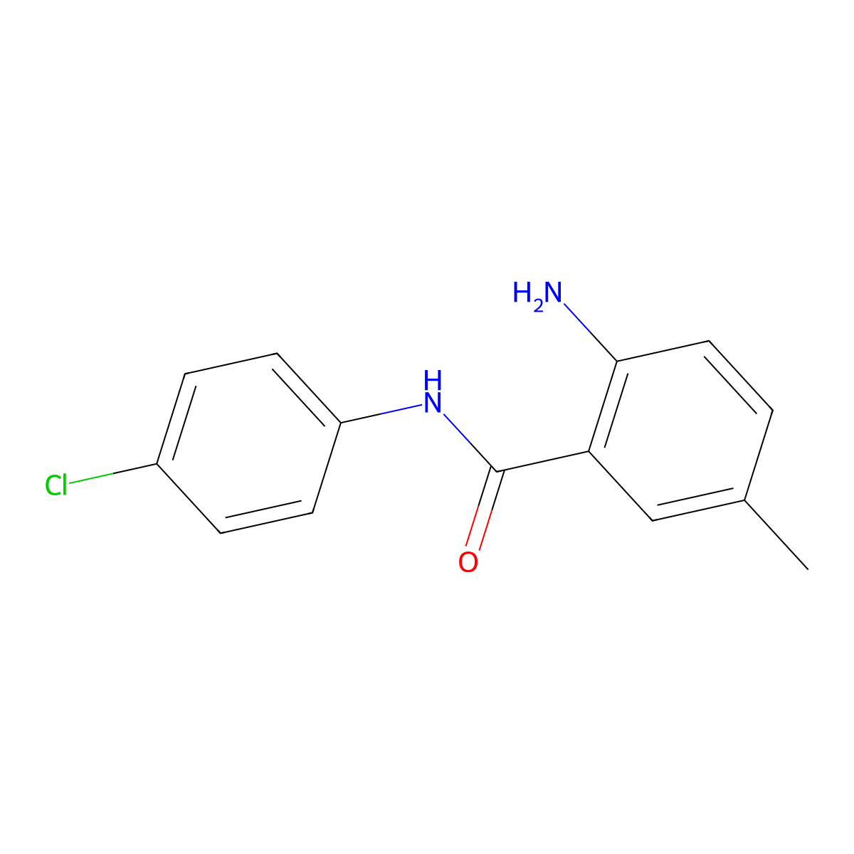 2-amino-N-(4-chlorophenyl)-5-methylbenzamide molecular structure, CAS 37508-81-9