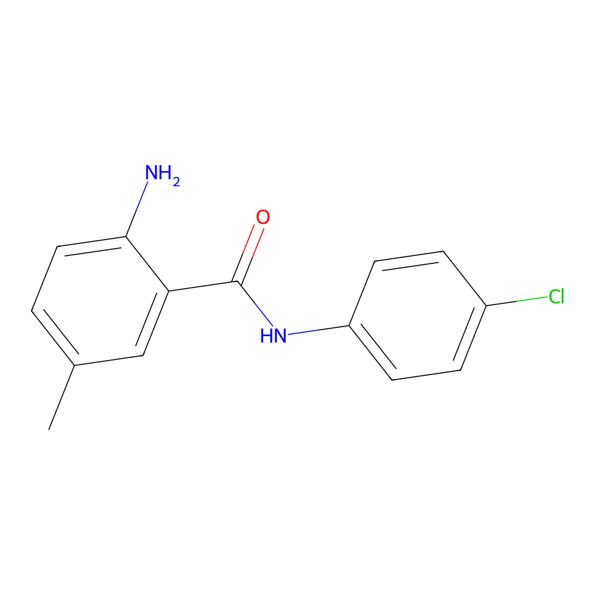 2-amino-N-(4-chlorophenyl)-5-methylbenzamide molecular structure, CAS 37508-81-9