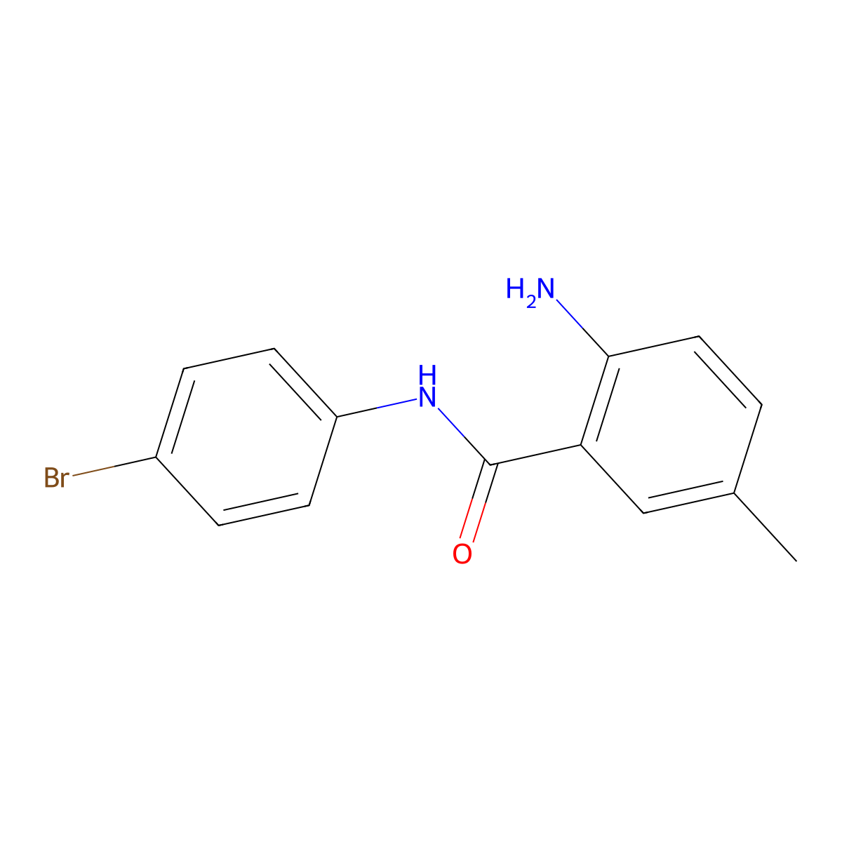 2-amino-N-(4-bromophenyl)-5-methylbenzamide molecular structure, CAS 37508-83-1