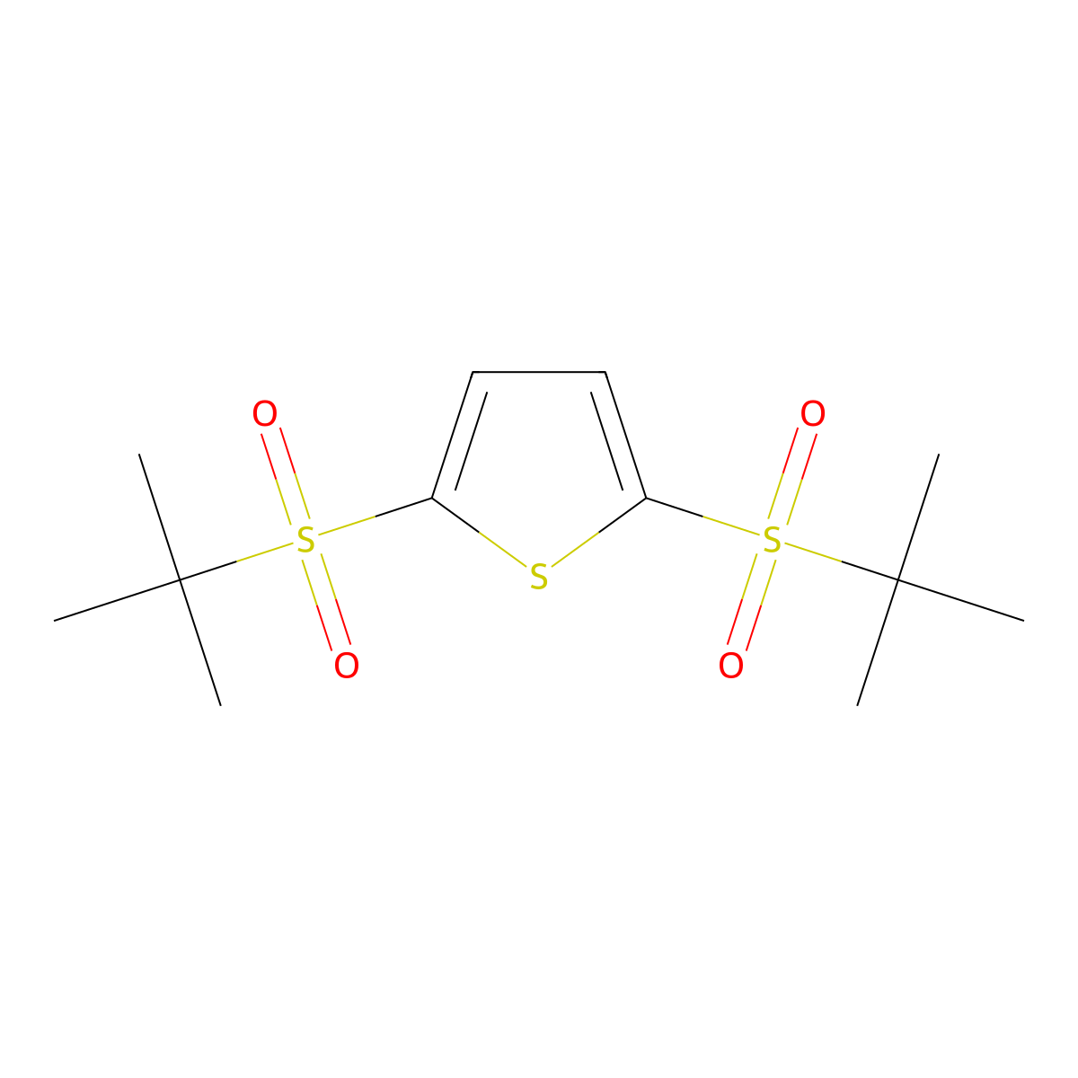 2,5-Bis(tert-butylsulfonyl)thiophene molecular structure, CAS 3751-64-2