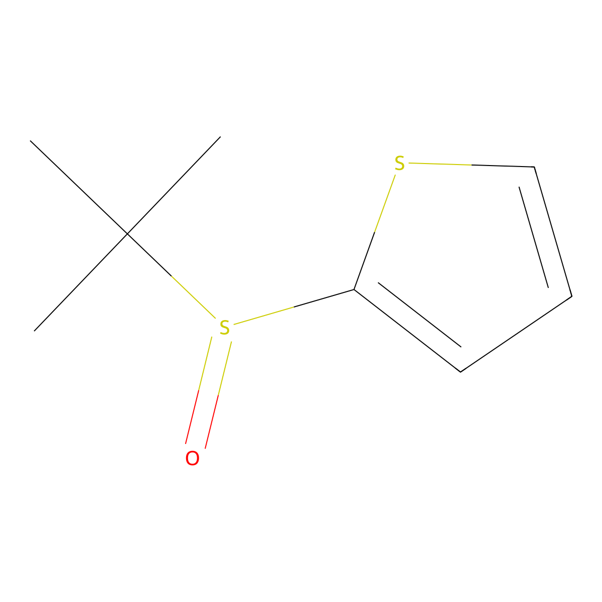 2-(Tert-butylsulfinyl)thiophene molecular structure, CAS 3751-70-0