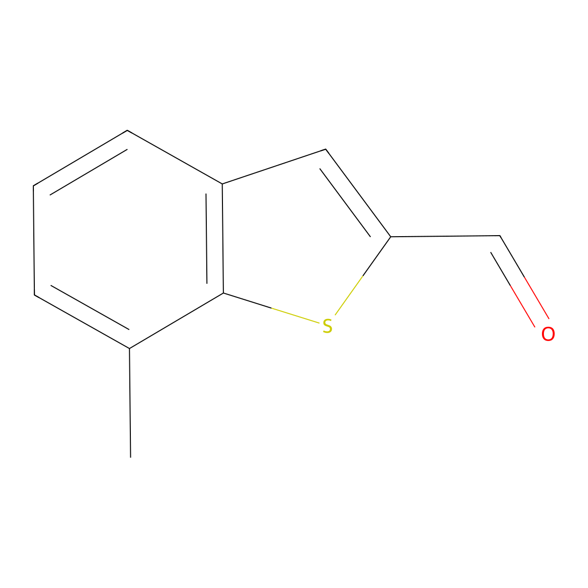 Benzo(b)thiophene-2-carboxaldehyde, 7-methyl- molecular structure, CAS 3751-76-6