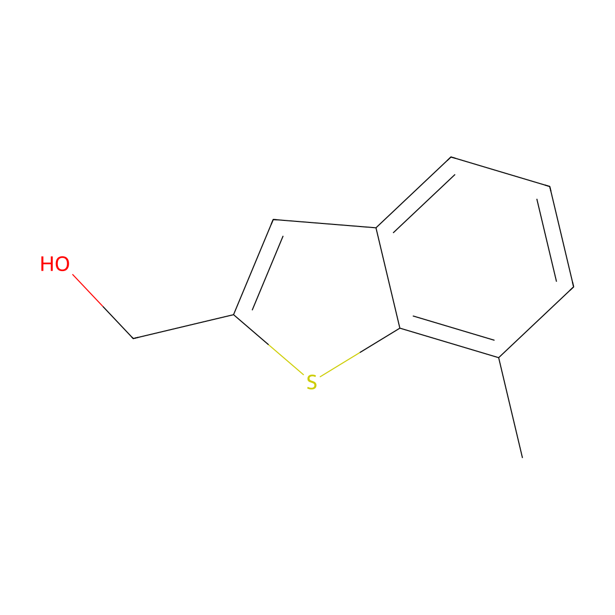 (7-Methyl-1-benzothiophen-2-yl)methanol molecular structure, CAS 3751-78-8