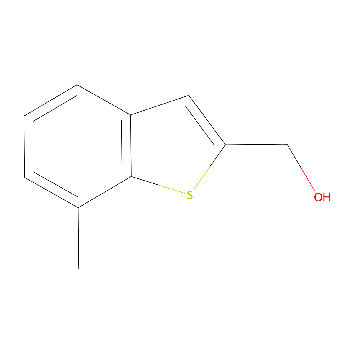 (7-Methyl-1-benzothiophen-2-yl)methanol molecular structure, CAS 3751-78-8