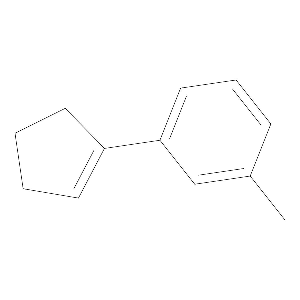 1-(Cyclopent-1-en-1-yl)-3-methylbenzene molecular structure, CAS 37511-86-7