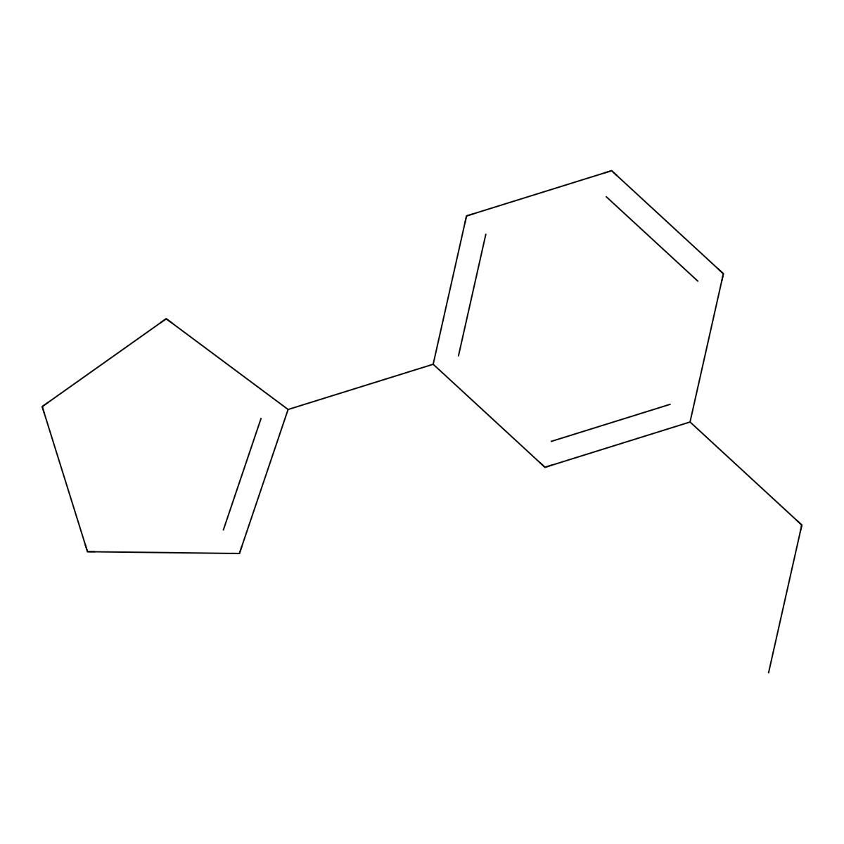 1-(1-Cyclopenten-1-yl)-3-ethylbenzene molecular structure, CAS 37511-88-9