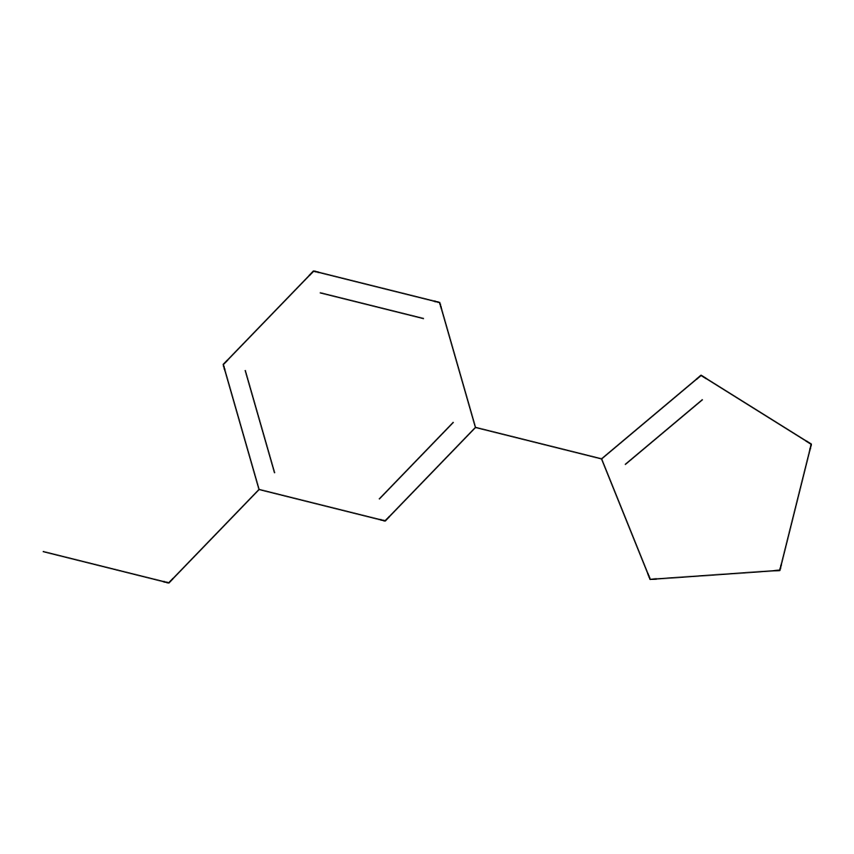 1-(1-Cyclopenten-1-yl)-3-ethylbenzene molecular structure, CAS 37511-88-9