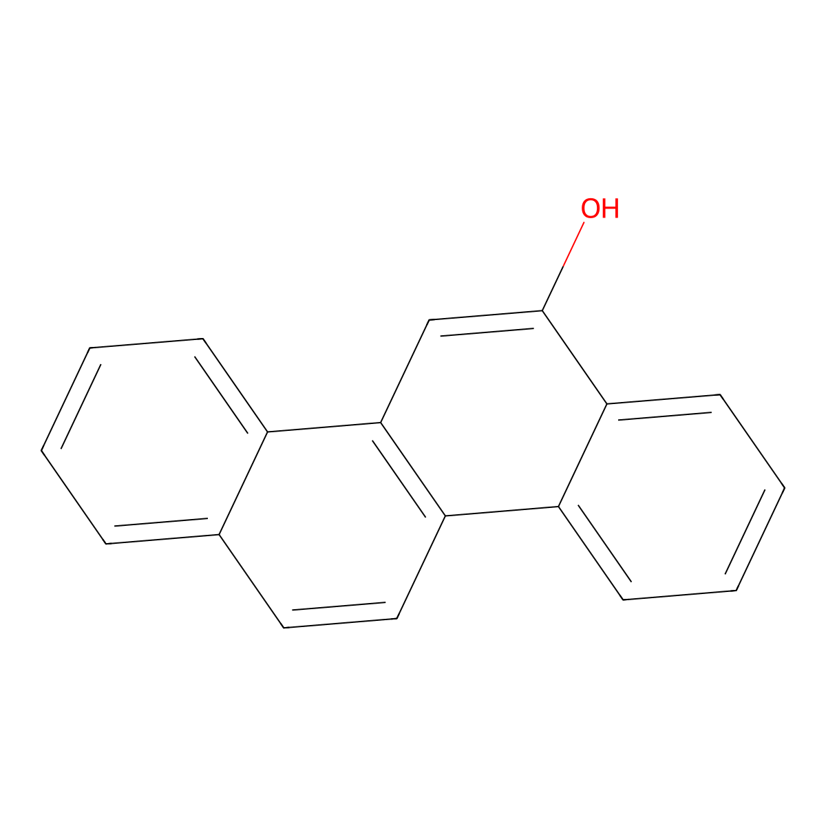 6-Hydroxychrysene molecular structure, CAS 37515-51-8