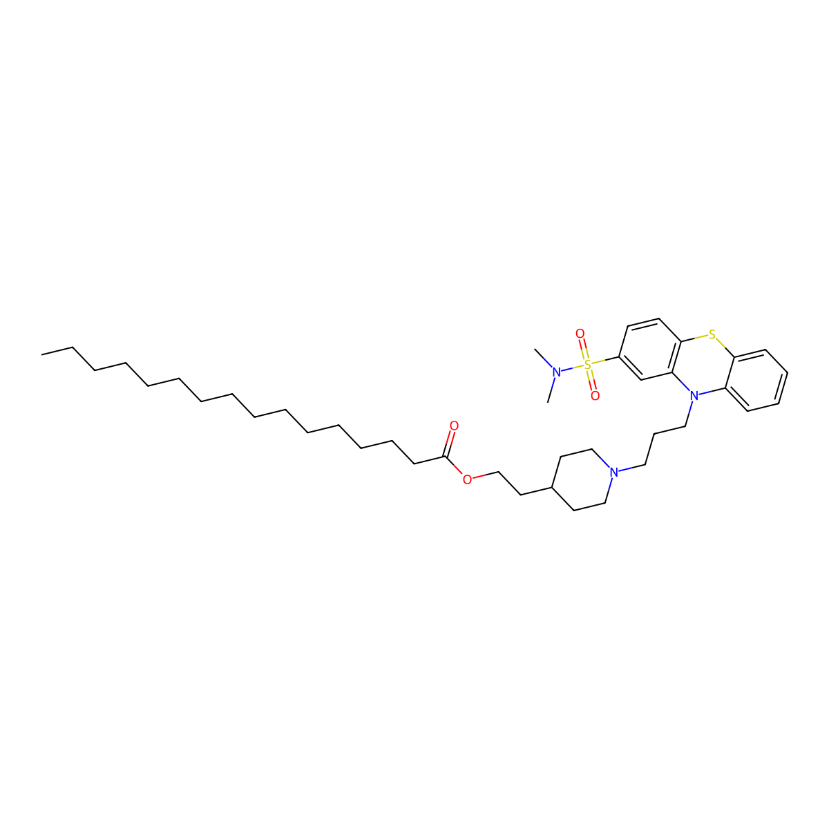 Pipotiazine Palmitate molecular structure, CAS 37517-26-3