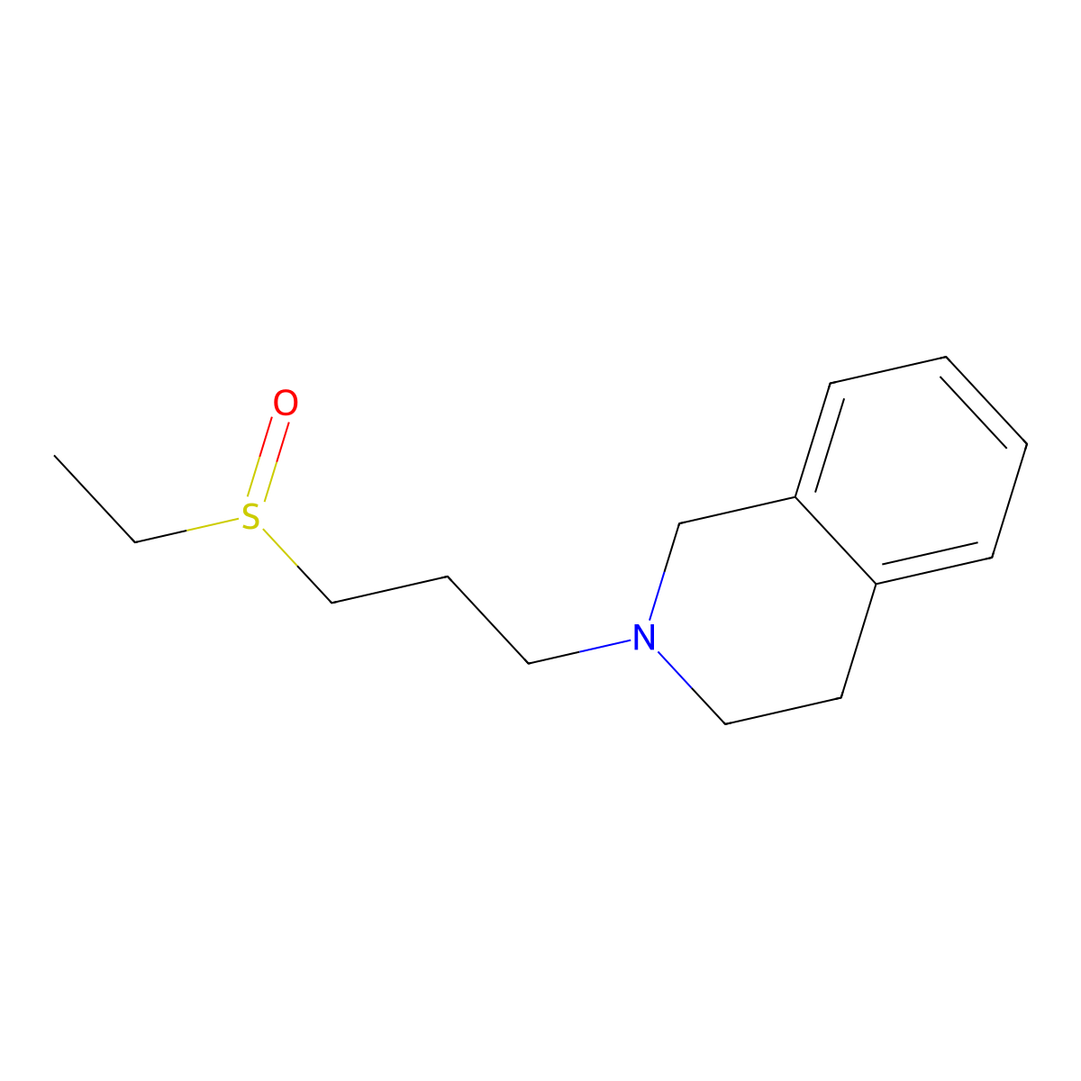 2-(3-(Ethylsulfinyl)propyl)-1,2,3,4-tetrahydroisoquinoline molecular structure, CAS 37517-33-2