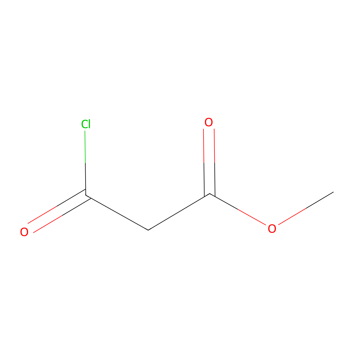 Methyl malonyl chloride molecular structure, CAS 37517-81-0