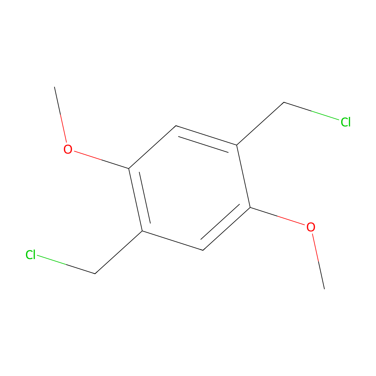 1,4-Bis(chloromethyl)-2,5-dimethoxybenzene molecular structure, CAS 3752-97-4
