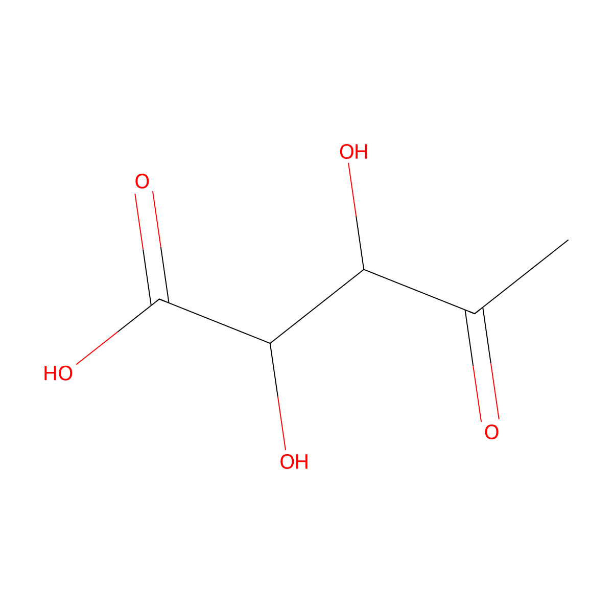 1,2-Dihydroxy-4-ketovaleric acid molecular structure, CAS 37520-06-2