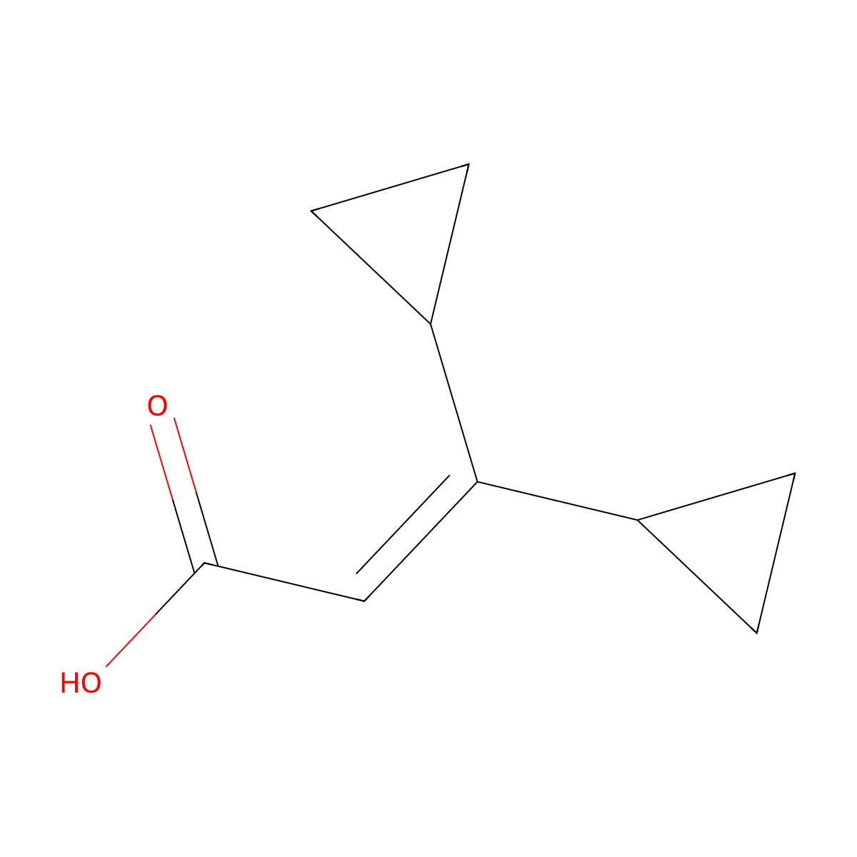 3,3-Dicyclopropylprop-2-enoic acid molecular structure, CAS 37520-24-4
