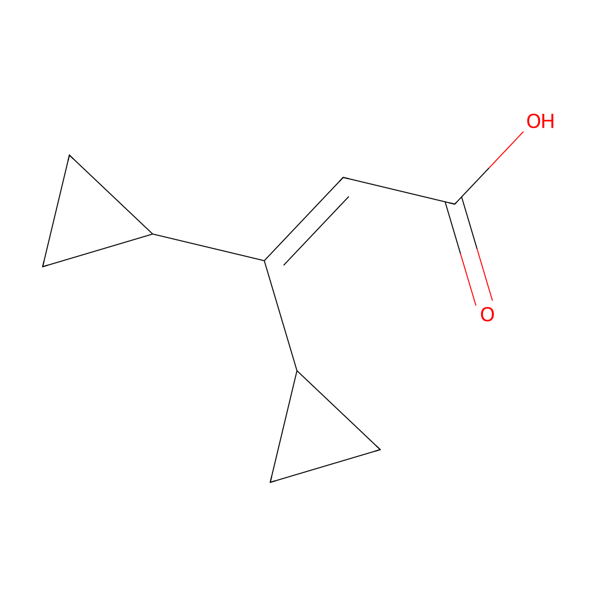 3,3-Dicyclopropylprop-2-enoic acid molecular structure, CAS 37520-24-4