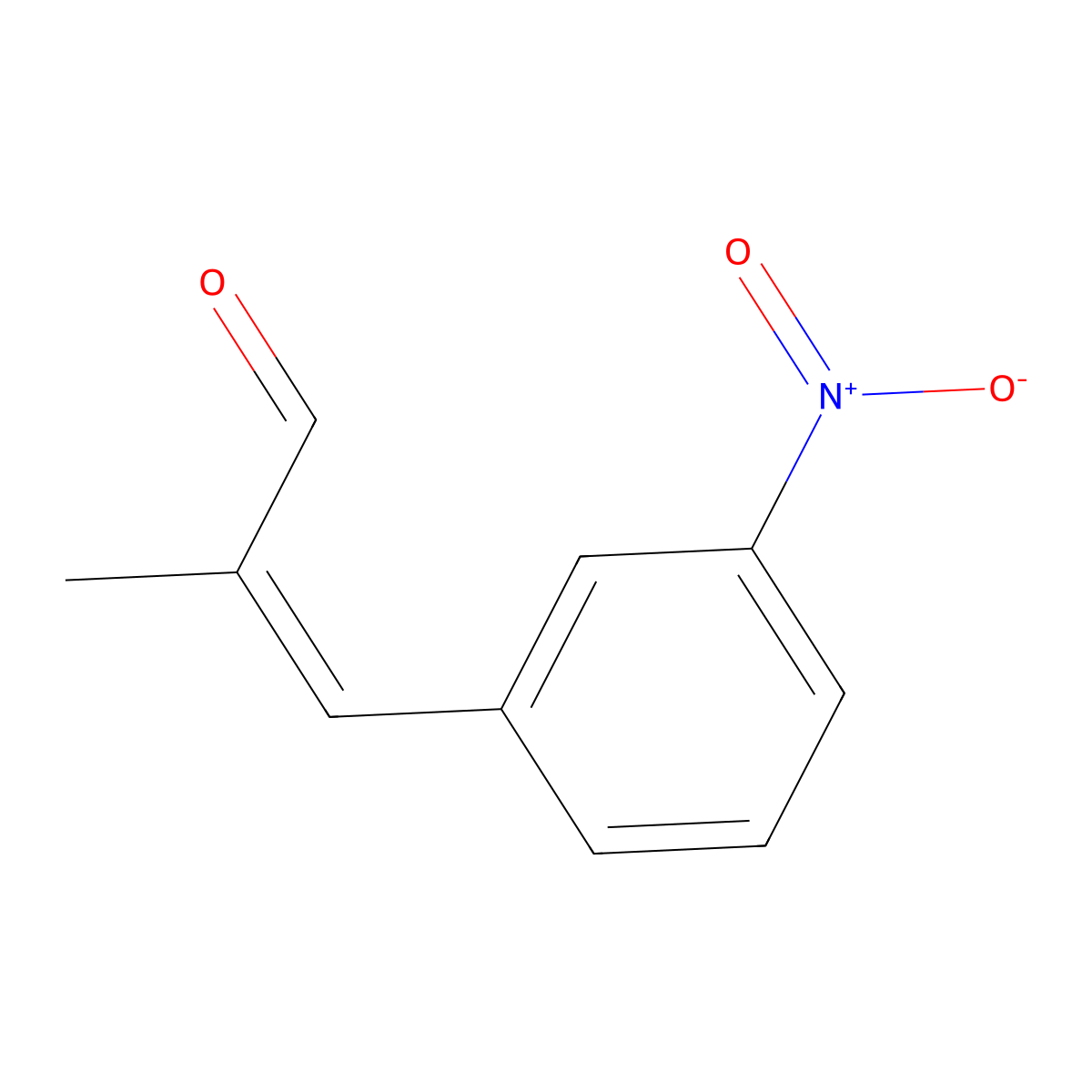 2-Methyl-3-(3-nitrophenyl)prop-2-enal molecular structure, CAS 37524-17-7