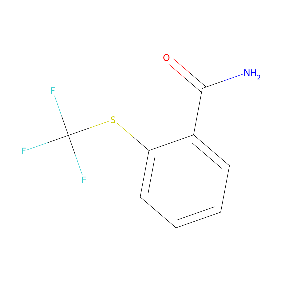2-(Trifluoromethylthio)benzamide molecular structure, CAS 37526-66-2