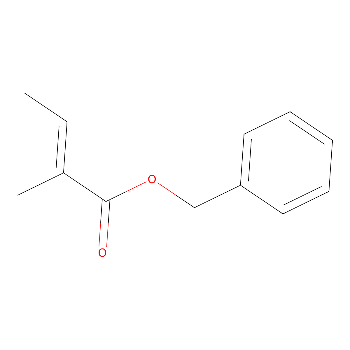Benzyl tiglate molecular structure, CAS 37526-88-8