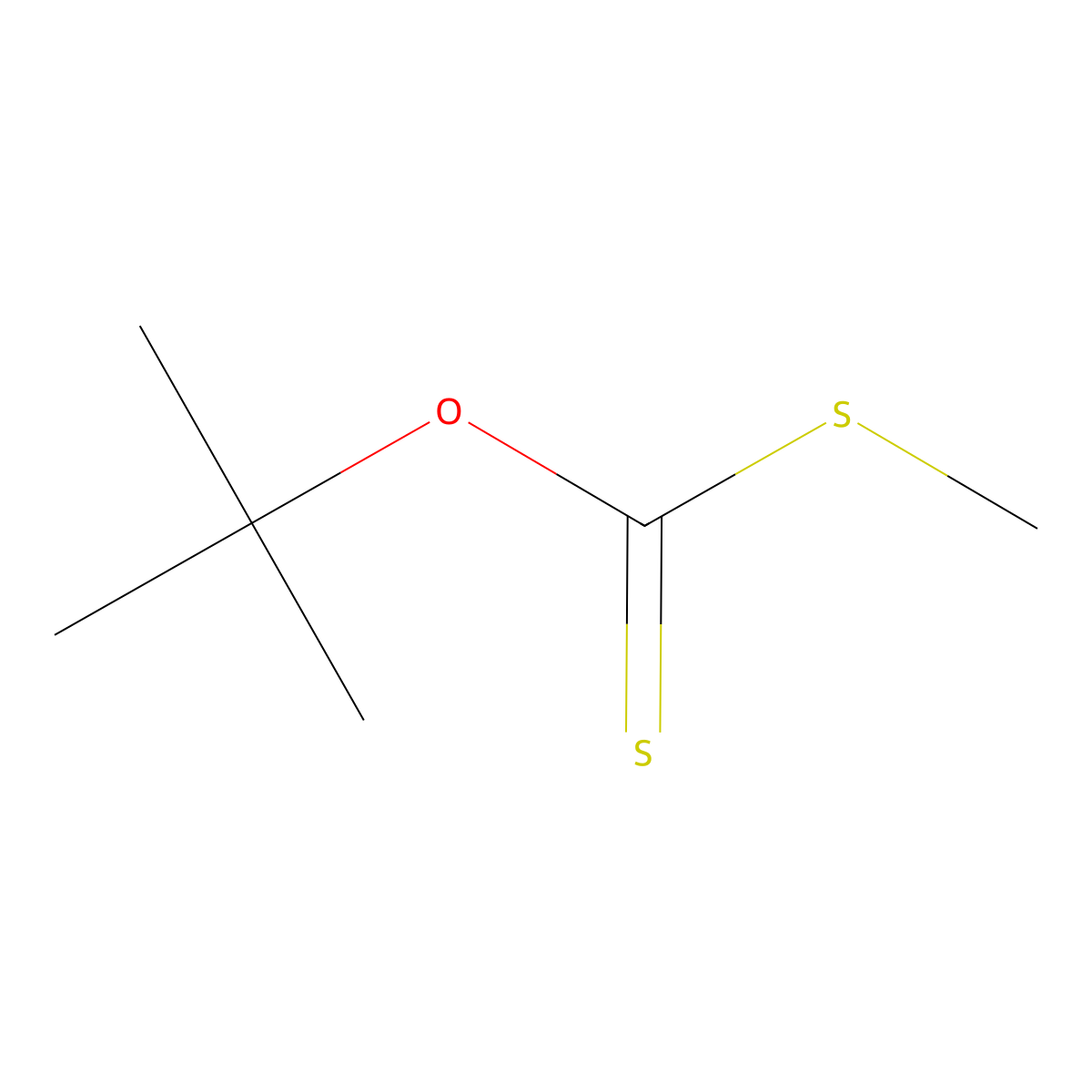 O-tert-butyl S-methyl carbonodithioate molecular structure, CAS 37527-08-5