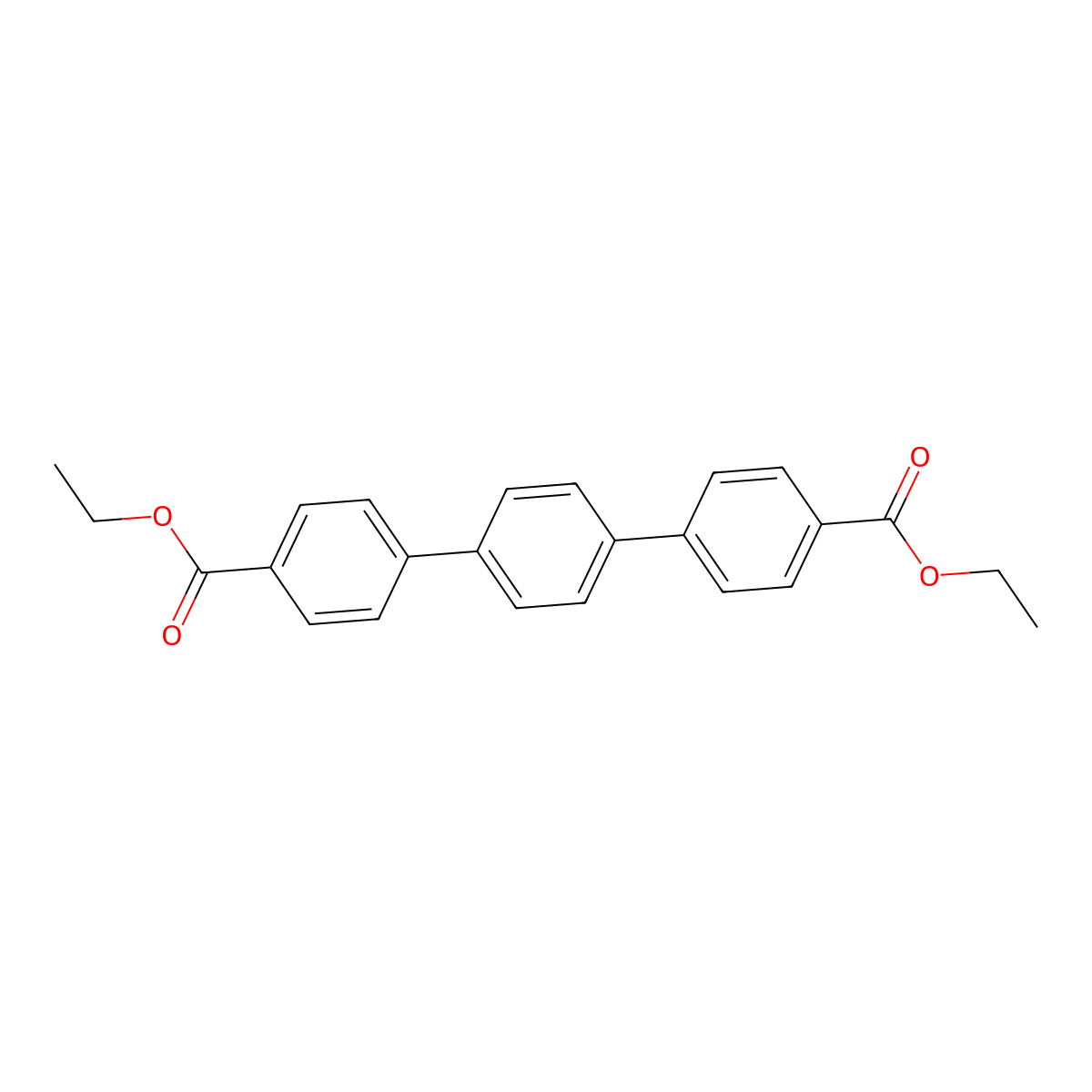 Diethyl-p-terphenyl-p,p''-carboxylate molecular structure, CAS 37527-56-3