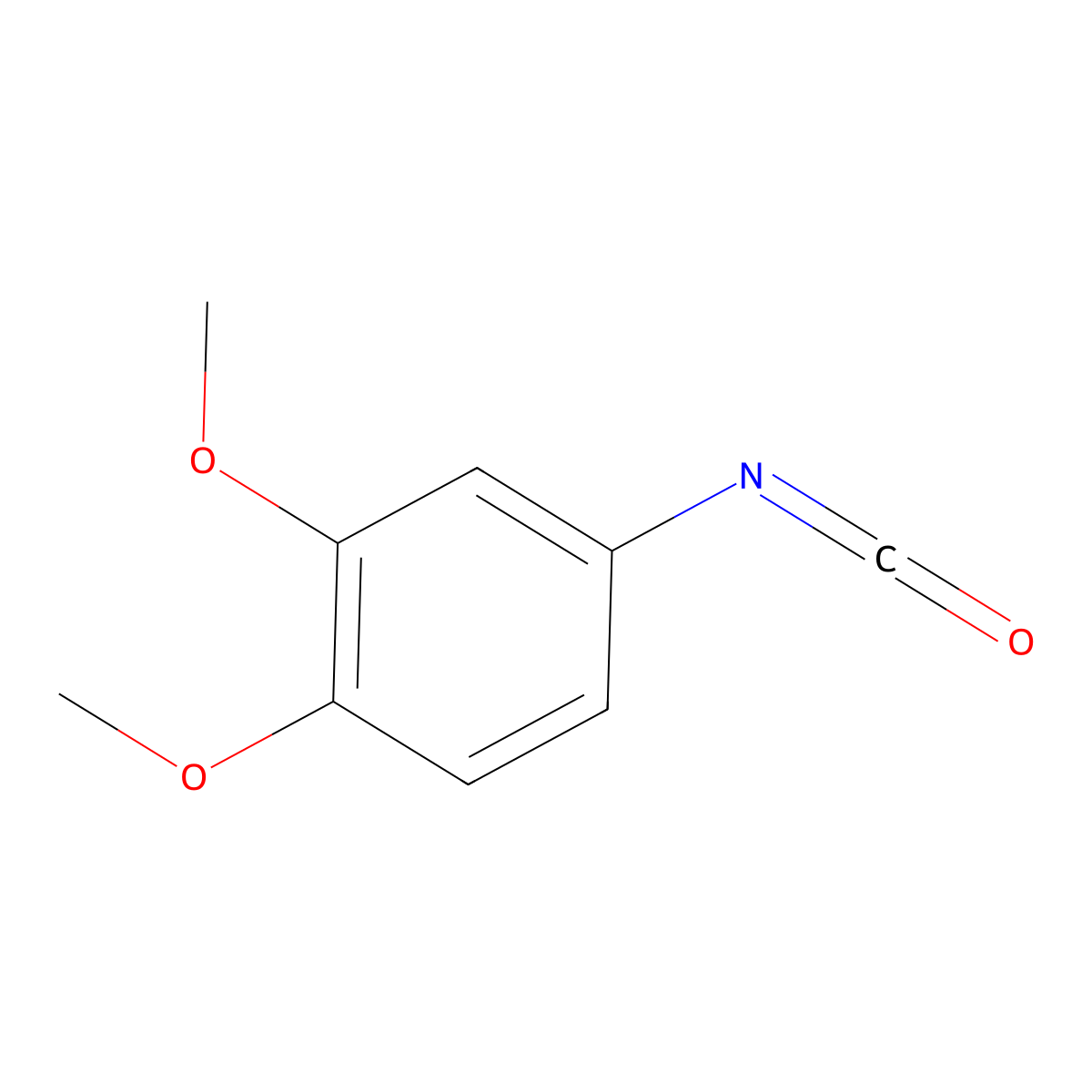 4-Isocyanato-1,2-dimethoxybenzene molecular structure, CAS 37527-66-5
