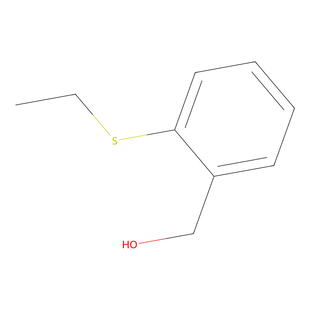 2-(Ethylthio)benzyl alcohol molecular structure, CAS 37527-69-8