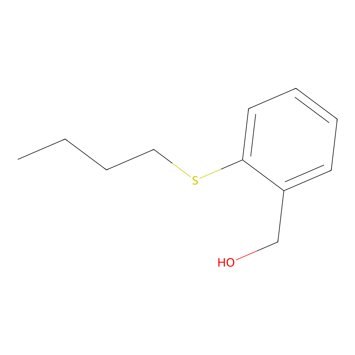 (2-(Butylthio)phenyl)methanol molecular structure, CAS 37527-70-1