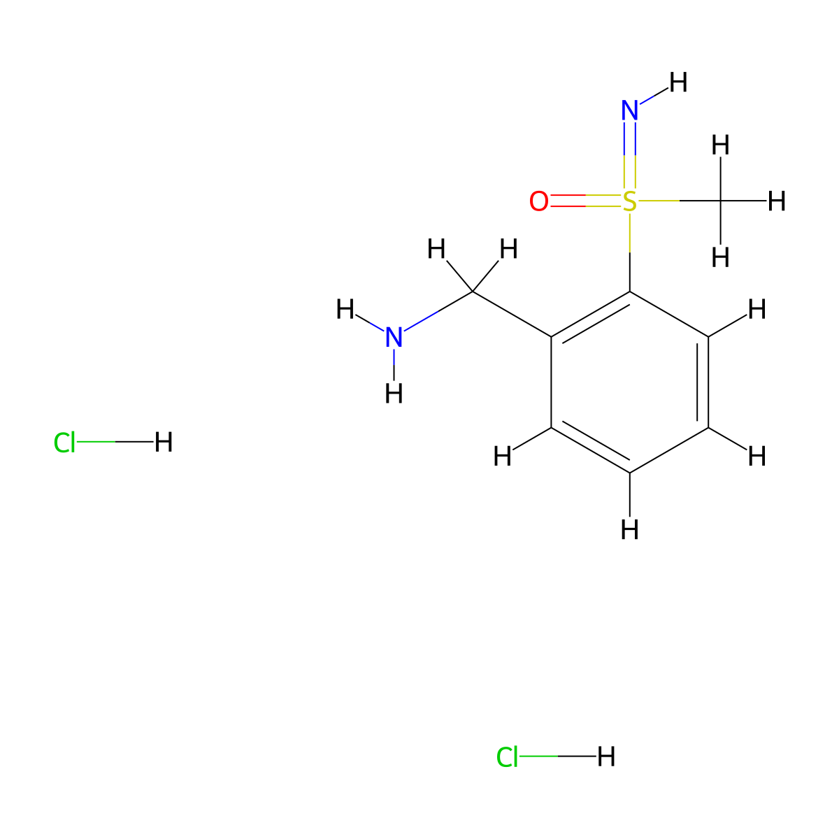 [2-(Aminomethyl)phenyl](imino)methyl-lambda6-sulfanone dihydrochloride molecular structure, CAS 37527-91-6