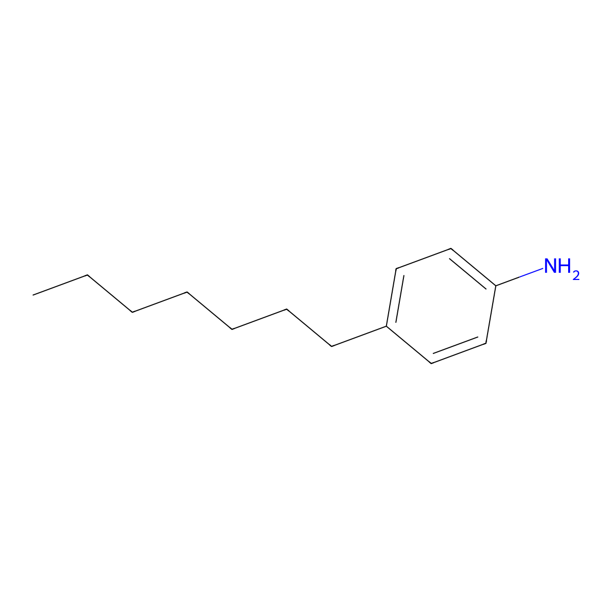 4-Heptylaniline molecular structure, CAS 37529-27-4