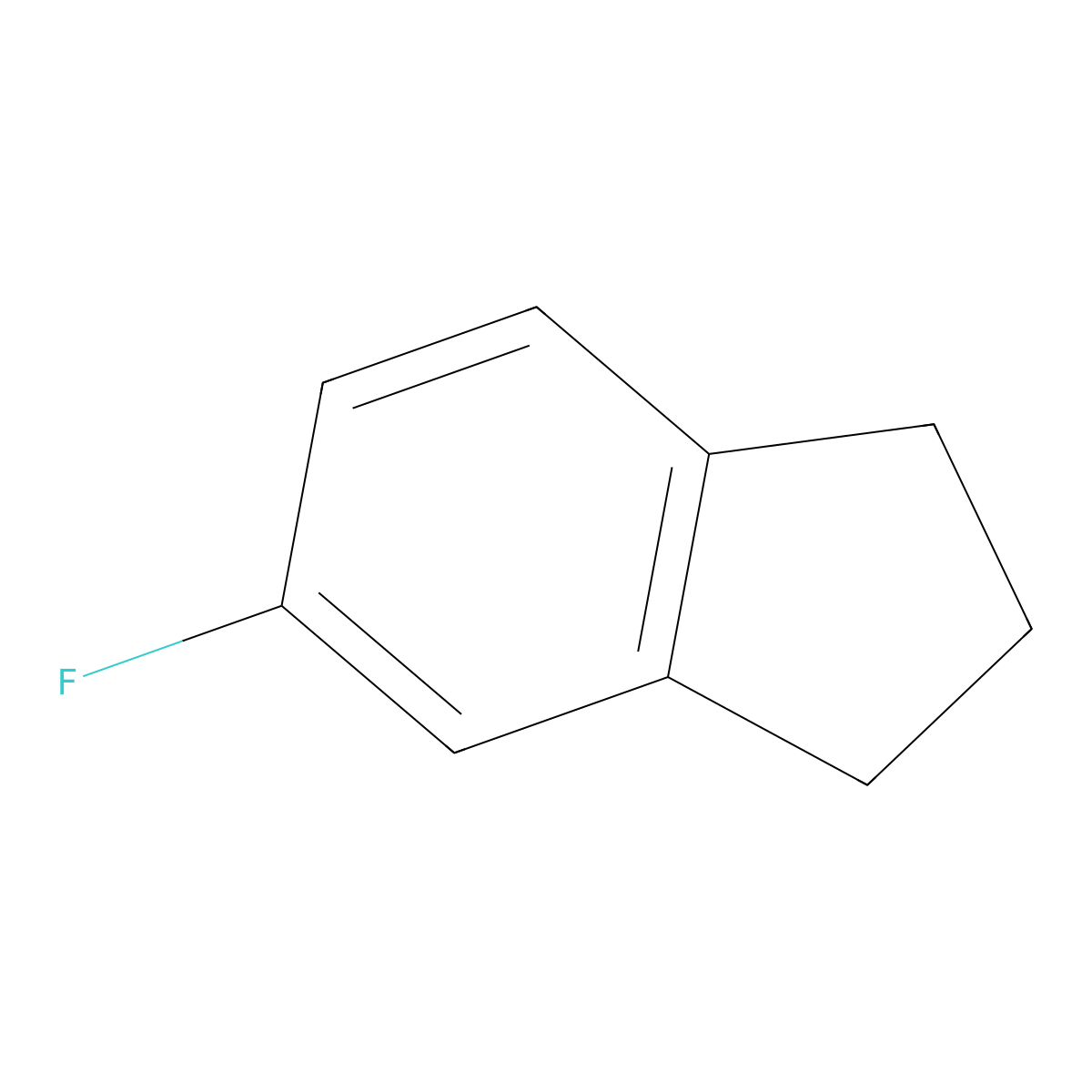 5-Fluoro-2,3-dihydro-1H-indene molecular structure, CAS 37530-82-8