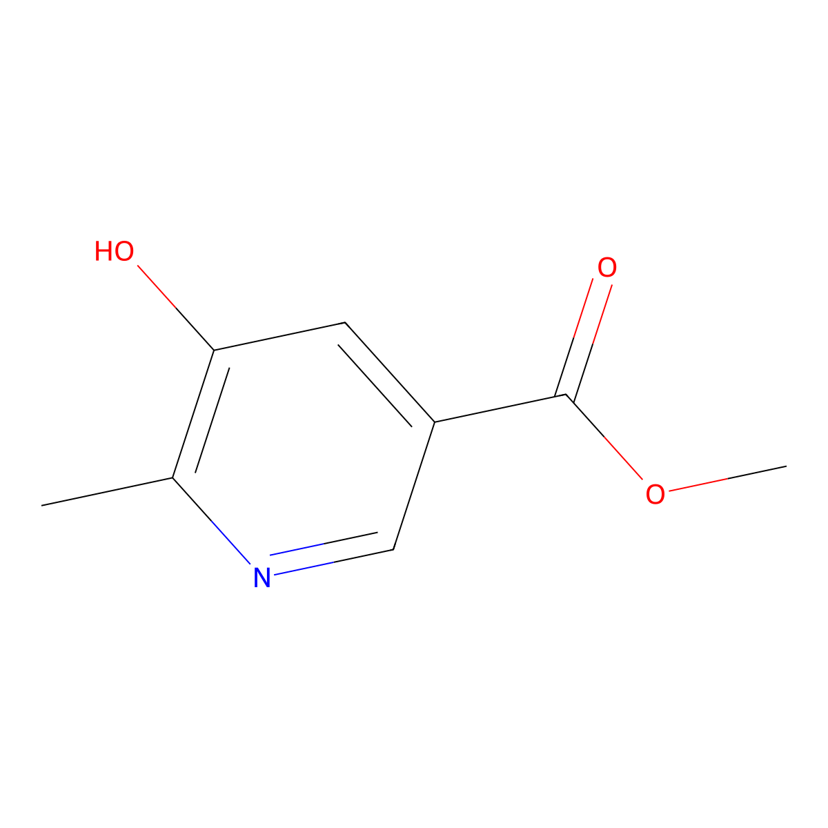 Methyl 5-hydroxy-6-methylpyridine-3-carboxylate molecular structure, CAS 37531-16-1