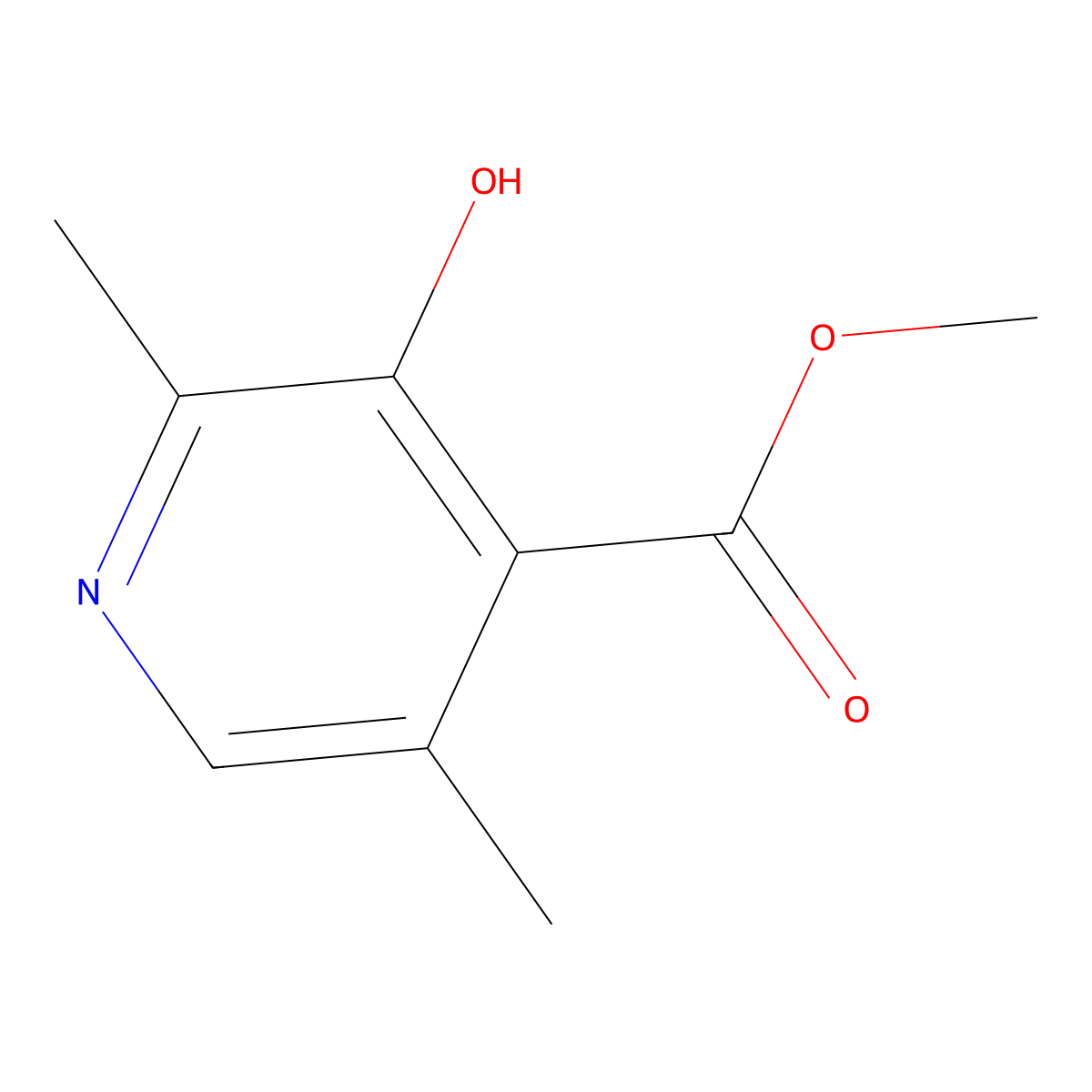 Methyl 3-hydroxy-2,5-dimethylpyridine-4-carboxylate molecular structure, CAS 37531-19-4