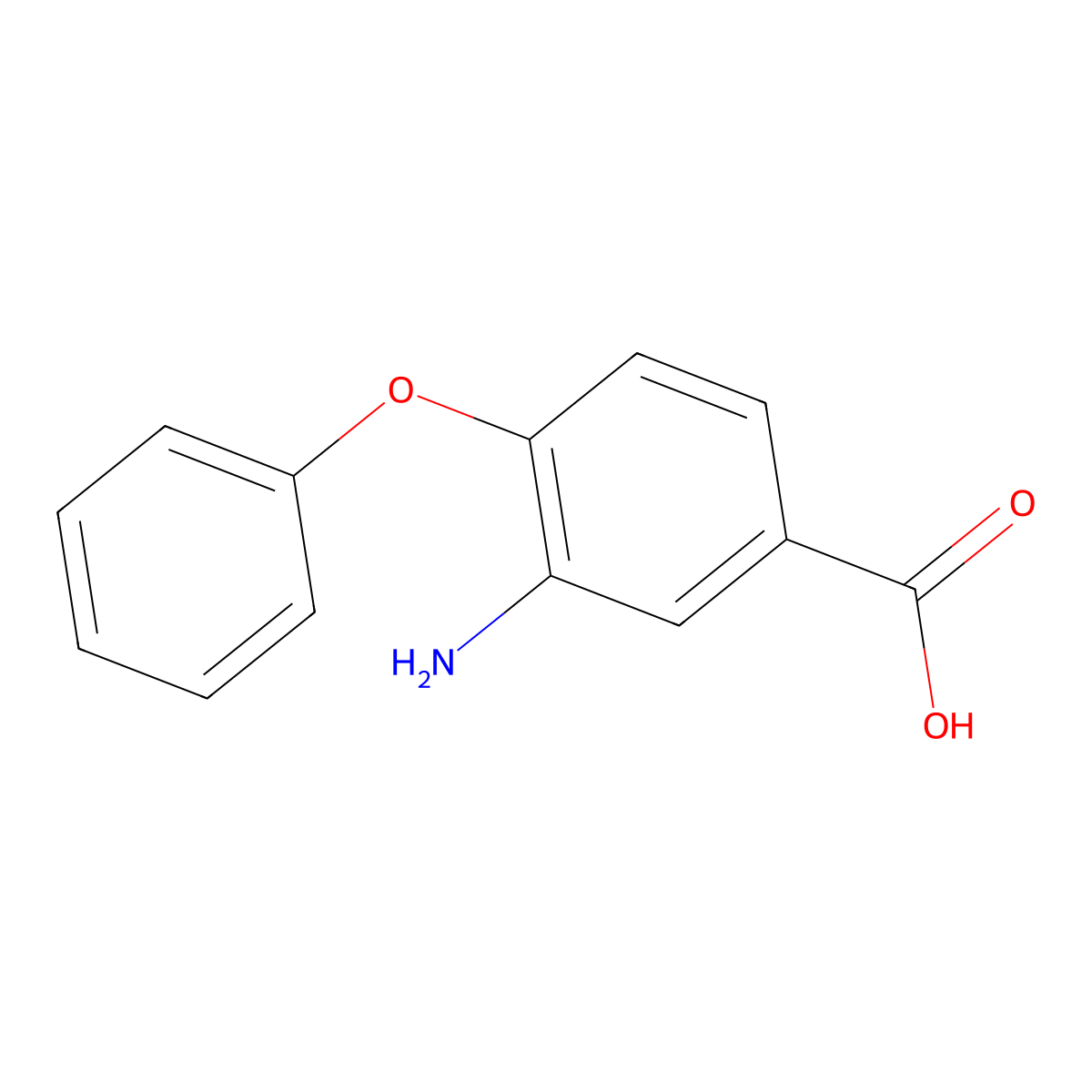 3-Amino-4-phenoxybenzoic acid molecular structure, CAS 37531-32-1
