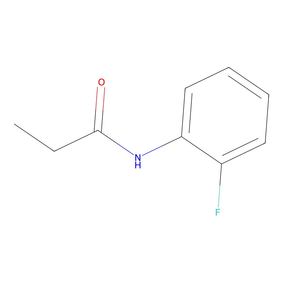 N-(2-fluorophenyl)propanamide molecular structure, CAS 37531-72-9