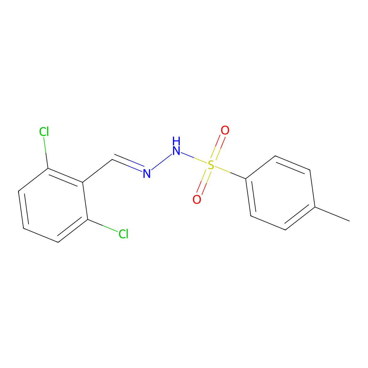 N'-(2,6-dichlorobenzylidene)-4-methylbenzenesulfonohydrazide molecular structure, CAS 37532-04-0