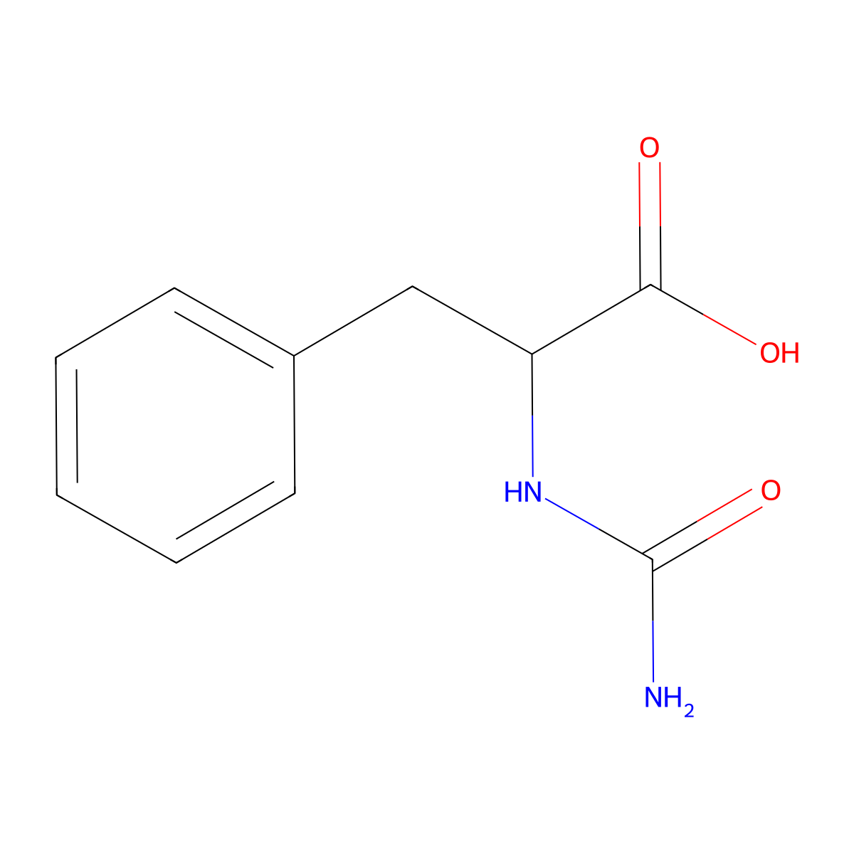 N-Carbamoylphenylalanine molecular structure, CAS 37534-65-9