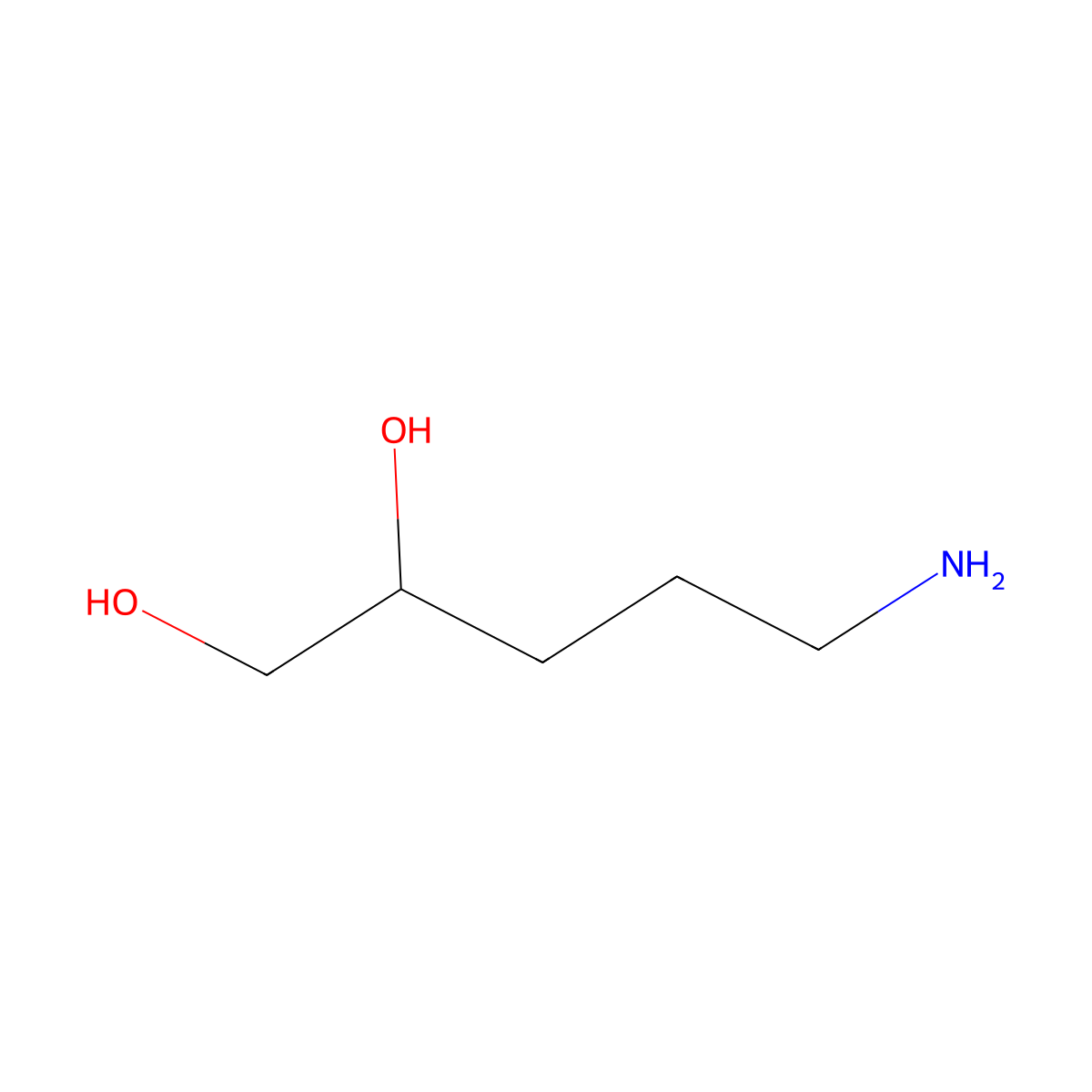 1,2-Pentanediol, 5-amino- molecular structure, CAS 375345-20-3