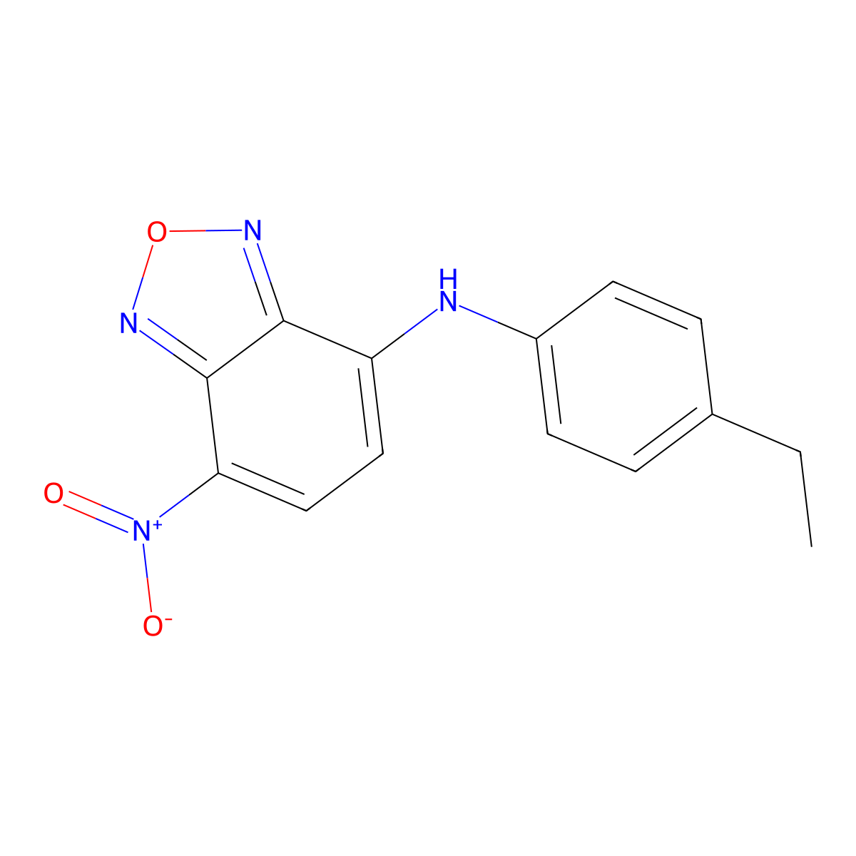 N-(4-ethylphenyl)-4-nitro-2,1,3-benzoxadiazol-7-amine molecular structure, CAS 375349-22-7