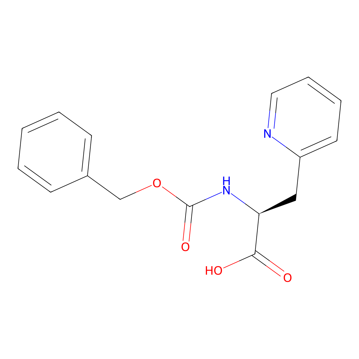 Cbz-2'-pyridyl-L-Ala molecular structure, CAS 37535-55-0