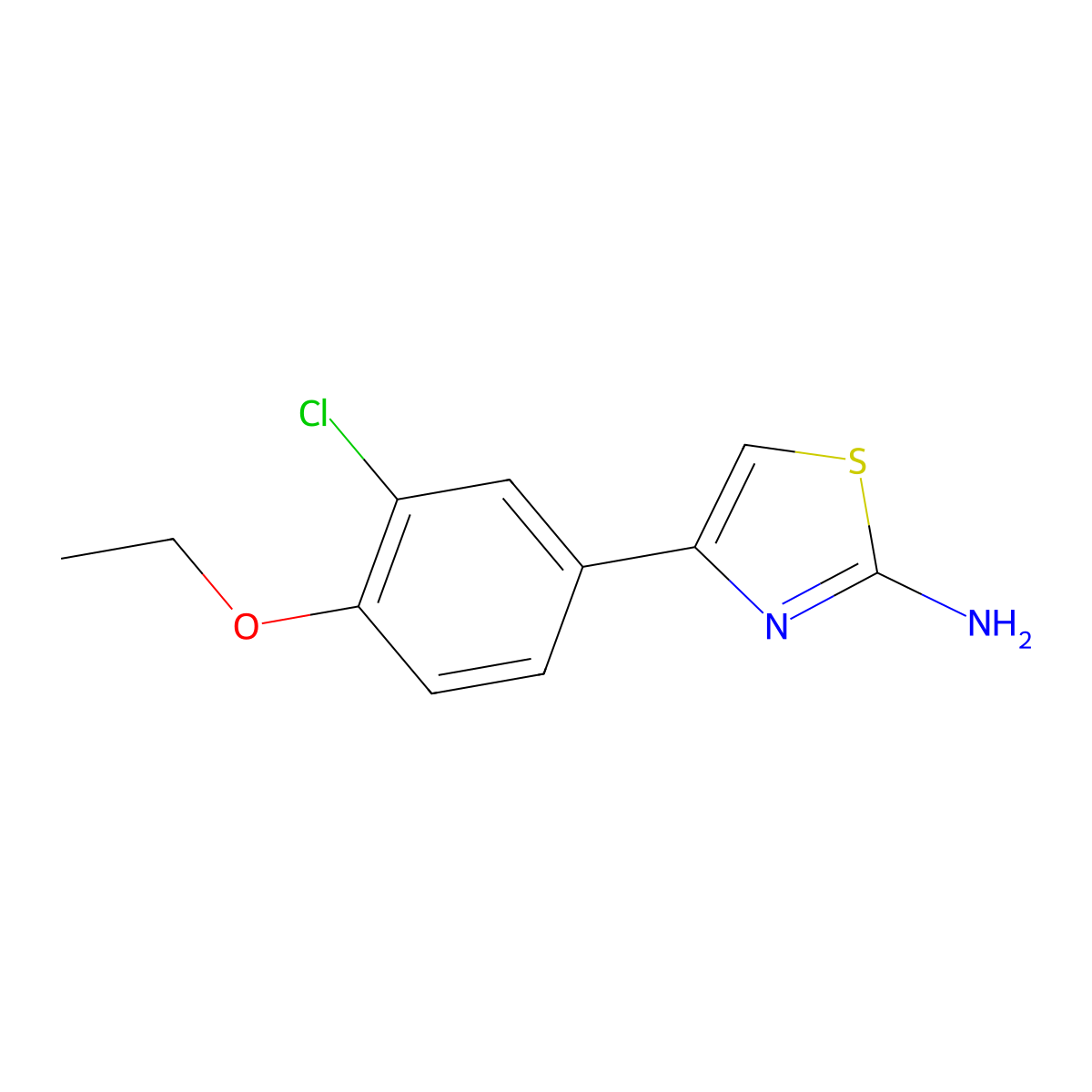 4-(3-Chloro-4-ethoxyphenyl)thiazol-2-amine molecular structure, CAS 375350-98-4
