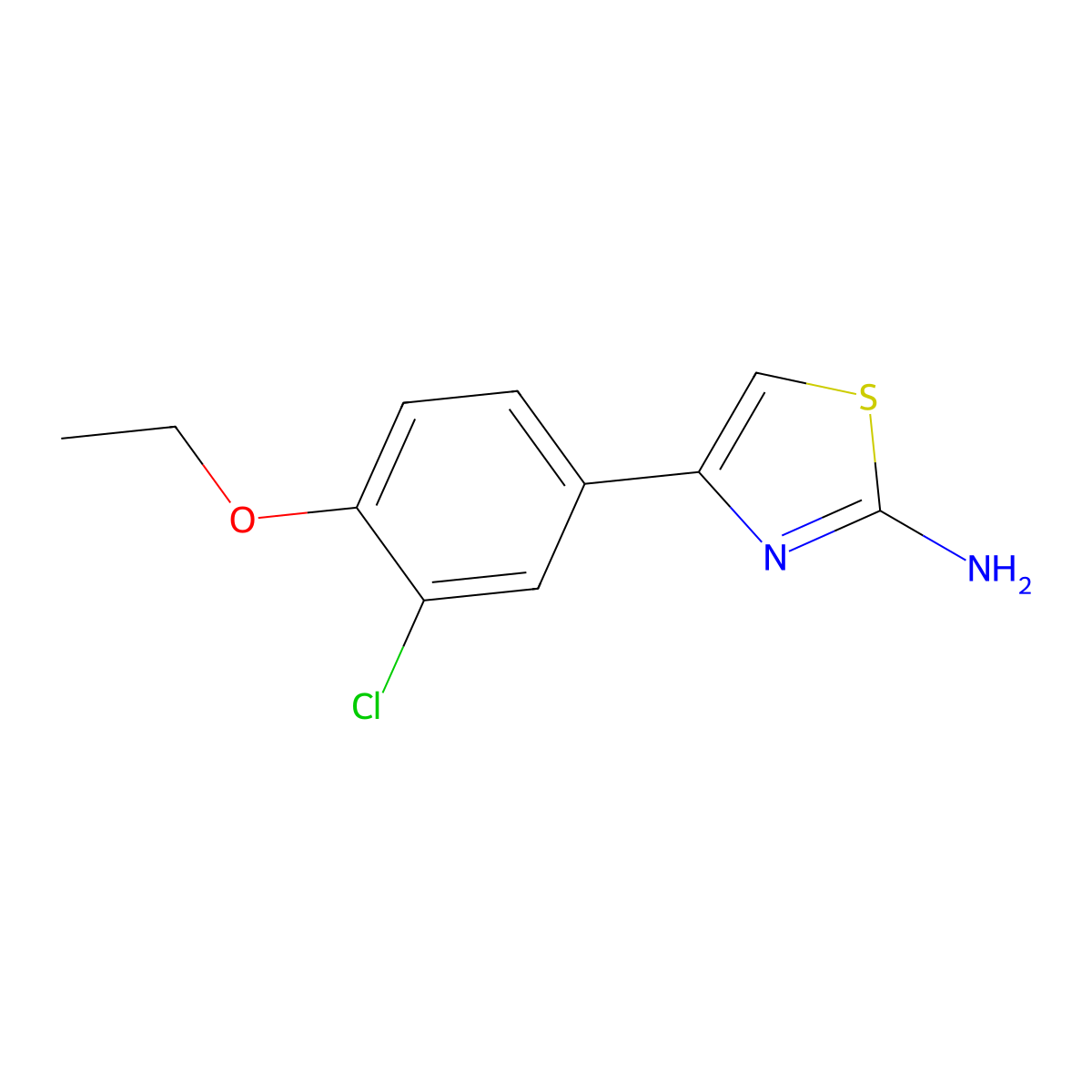 4-(3-Chloro-4-ethoxyphenyl)thiazol-2-amine molecular structure, CAS 375350-98-4