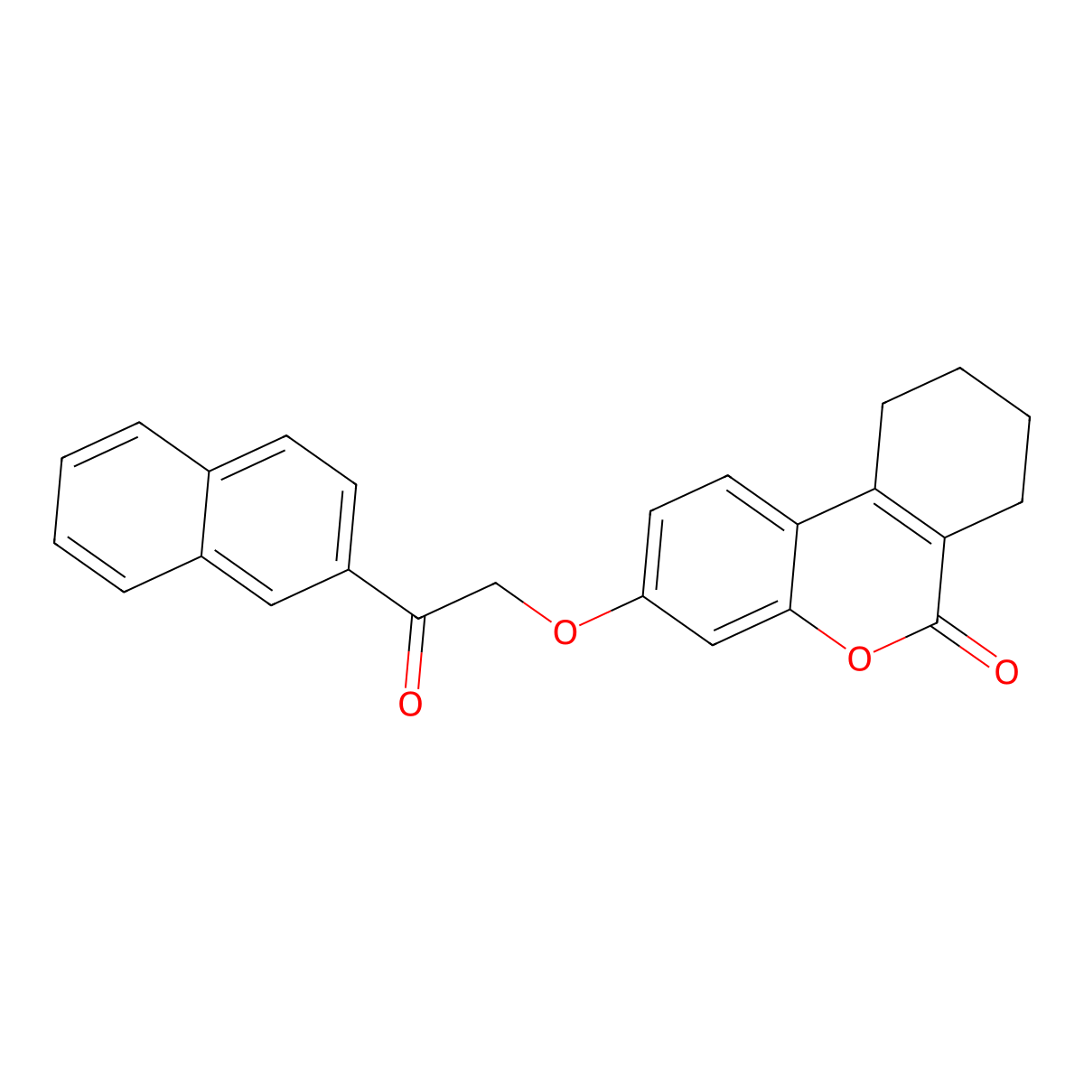 3-(2-Naphthalen-2-yl-2-oxoethoxy)-7,8,9,10-tetrahydrobenzo[c]chromen-6-one molecular structure, CAS 375351-19-2