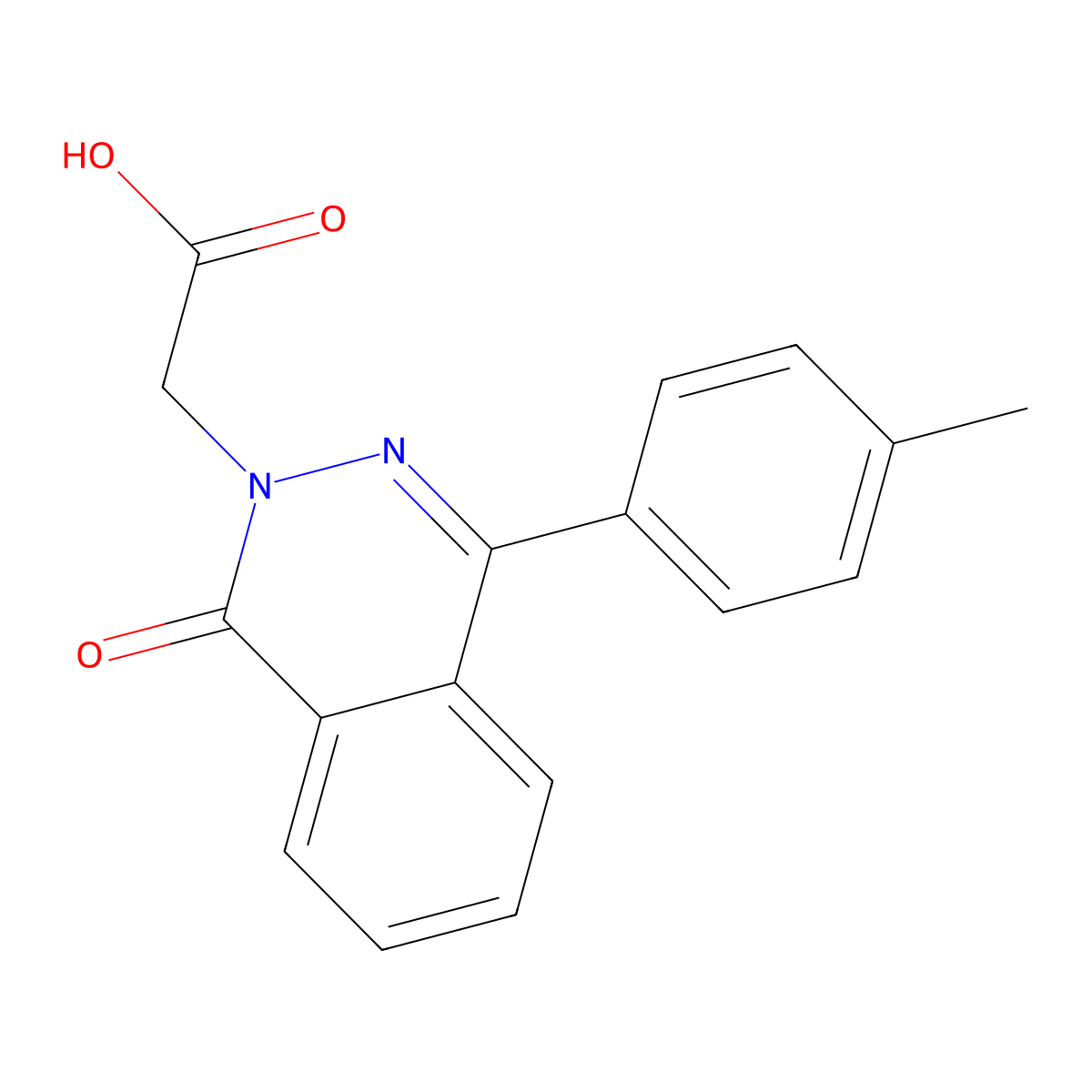 2-[4-(4-Methylphenyl)-1-oxophthalazin-3-ium-2-yl]acetate molecular structure, CAS 375351-84-1