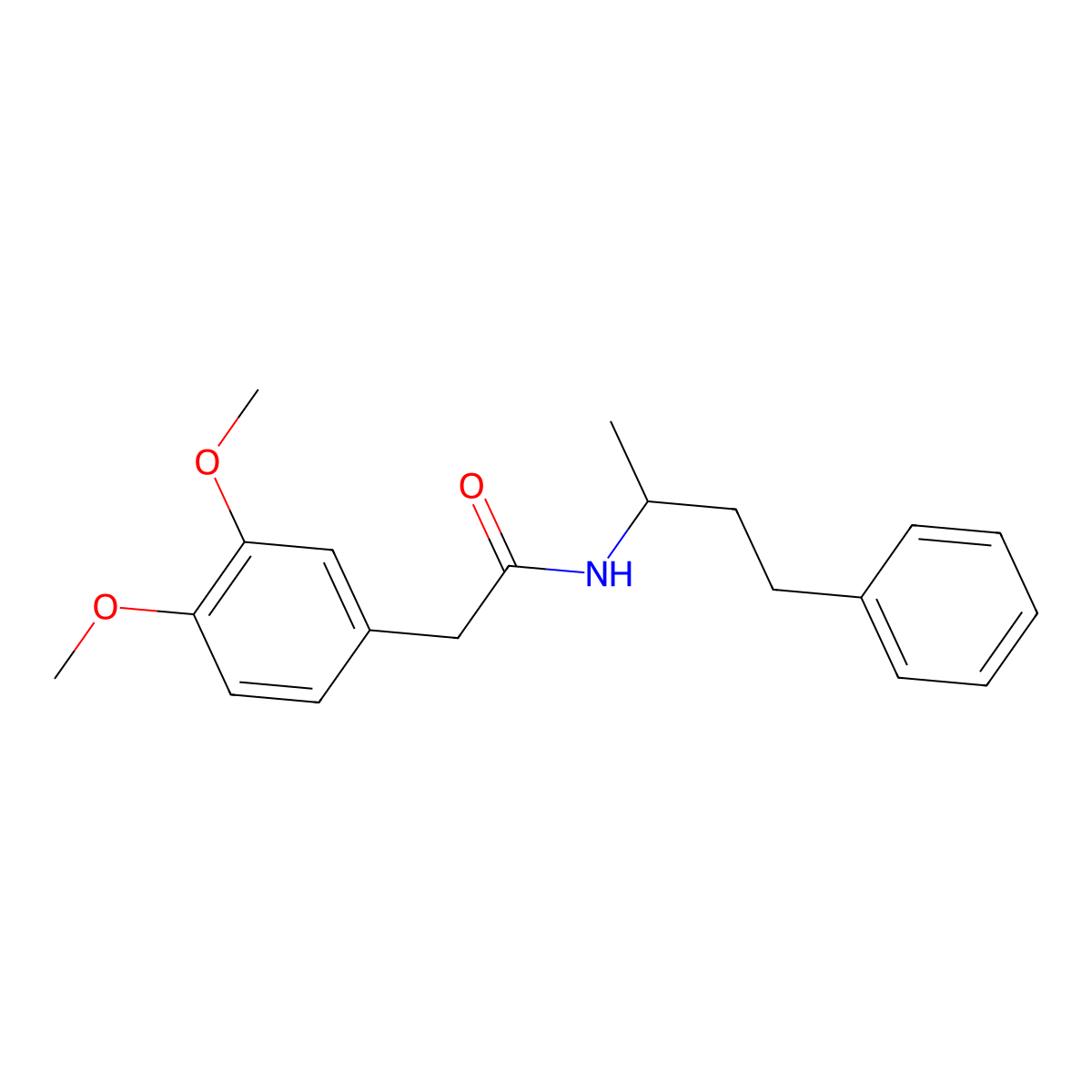 2-(3,4-dimethoxyphenyl)-N-(4-phenylbutan-2-yl)acetamide molecular structure, CAS 375358-22-8
