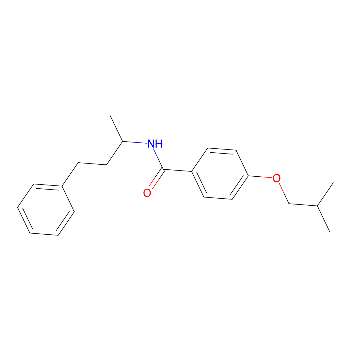 4-(2-methylpropoxy)-N-(4-phenylbutan-2-yl)benzamide molecular structure, CAS 375358-72-8