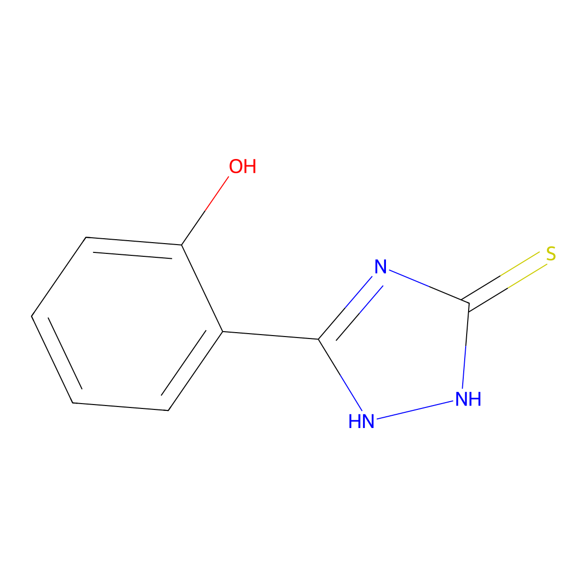 2-(5-sulfanyl-4H-1,2,4-triazol-3-yl)phenol molecular structure, CAS 37536-29-1